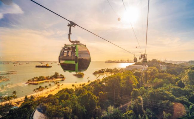 Cableway trip in Sentosa Island, Singapore